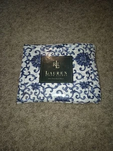 Ralph Lauren PORZELLANROSETTE Twin flaches Blatt blau & weiß Neu mit Etikett versiegelt - Bild 1 von 5