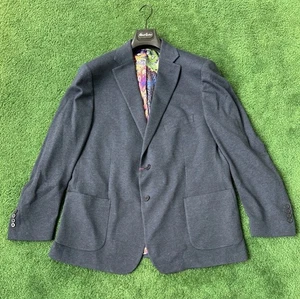 Mens Robert Graham Wool Blend Blazer Sport Coat Size 42R Navy Blue Limited - Picture 1 of 13
