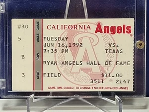 NOLAN RYAN CALIFORNIA ANGELS HALL OF FAME INDUCTION Ticket Stub + 2 SG Magazines - Picture 1 of 9
