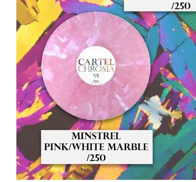 Cartel Chroma 2025 Minstrel Pink White Marble /250 Vinyl In Hand Foto 1 de 1