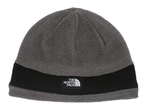 The North Face Kids TNF Logo Stripe Beanie Medium Grey Heather One Size - Picture 1 of 7