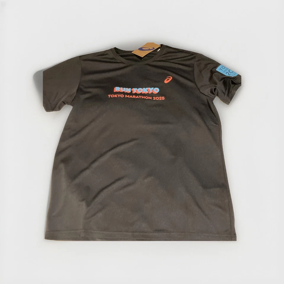ASICS Tokyo Marathon 2025 Medium Shirt Black Souvenir Fuji SkyTree Tower