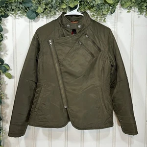 Vintage y2k Men’s Triple Five Soul NYC Olive Green Puffer Coat Jacket SMALL - Picture 1 of 13
