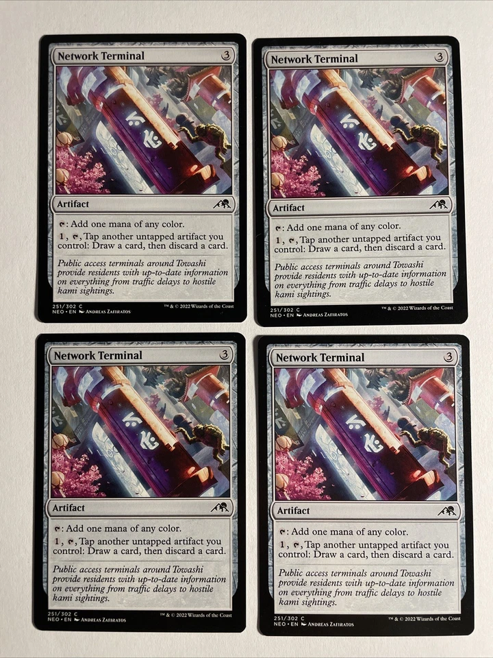 4x Mtg Kamigawa Neon Dynasty Network Terminal NM/M Magic The Gathering - Bild 1 von 2