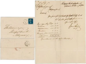 GB QV TWOPENNY BLUE Pl.13 VERY FINE USED on COVER IRELAND COLERAINE DUPLEX - Picture 1 of 5