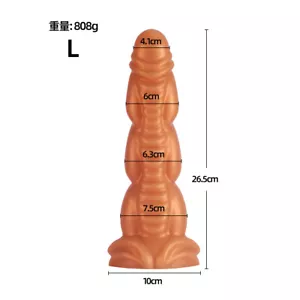 10.4" Big Alien Ribbed Dildo Dong Butt Plug Anal Dilator Masturbator ASS Sex Toy - Picture 1 of 4