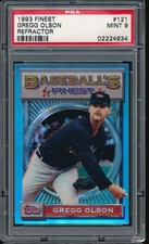 1993 Finest refractor Gregg Olson #121 PSA 9 - Orioles