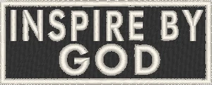 INSPIRE BY GOD Patch W/ VELCRO® Brand Fastener Tactical Emblem White - Picture 1 of 1