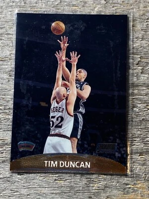 1999-00 Stadium Club Tim Duncan CHROME PARALLEL #36 HOF SAN ANTONIO SPURS - Image 1 of 2