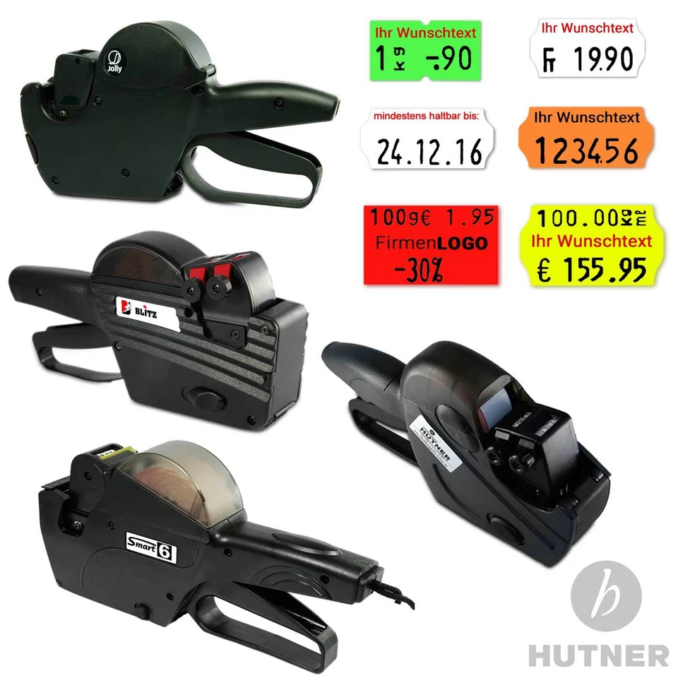 HUTNER TOP ANGEBOT: Preisauszeichner nach Wahl inkl. Zubehör inkl. Preisetiketten