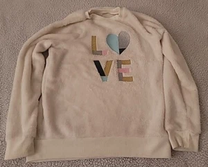Jumping Beans Embroidered Appliqué Plush Long Sleeve Raglan Girls Top Size 8 - Picture 1 of 4