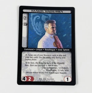 BATTLETECH CCG Counterstrike Expansion HAAKON MAGNUSSEN Rare WotC NM/M - Picture 1 of 2