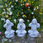3 Solid Stone Buddha Buddhist Lehre Hear See Sagen Frost Resistant