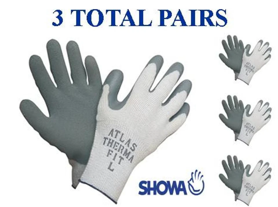 SHOWA BEST Showa 451 Atlas Therma Fit Insulated Winter Work Glove -3 PAIR- Choose MD,LG,XL