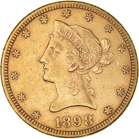 [#222131] Coin, United States, Coronet Head, $10, Eagle, 1898, U.S. Mint, San Fr Cover