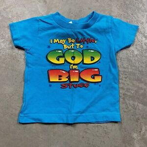 90s VTG RABBIT SKINS GOD Religion Jesus T Shirt 18 Months Baby Toddler Boy Girl