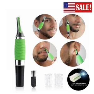 Men’s Nose Ear Face Neck Eyebrow Hair Mustache Beard Trimmer Shaver Clipper Hot - Picture 1 of 5