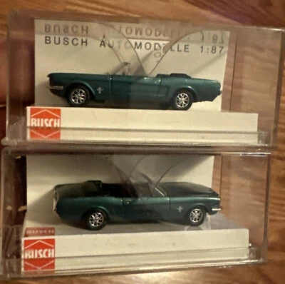 Busch 47505 Coche Ford Mustang Verde Escala 1:87 HO Lote De 2 Foto 1 de 4
