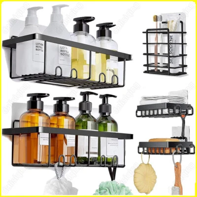 Shower Caddy 5 Pack Adhesive Shower Organizer Rack for Bathroom Kitchen Storage - Image 1 of 4