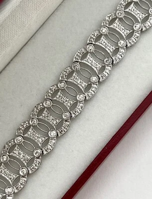 PULSERA DE DIAMANTES 14K WG, 14,6 GR, DIAMANTES DE 2,41 QUILATES, APROX. RET USD $5,800 + IMPUESTOS Foto 1 de 4