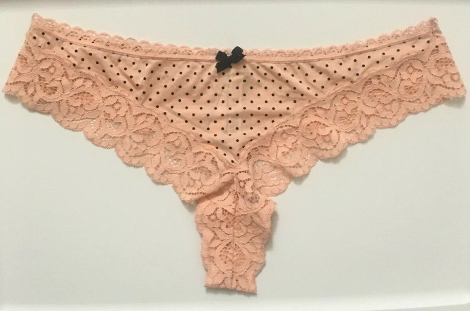 Bragas Tanga Victorias Secret Negro Melocotón Informal Punto Encaje S-XL Suave Sedoso Nuevas con Etiquetas Foto 1 de 1