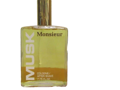 Musk Monsieur 7,75 OZ Perfumes Parquet Hombres Colonia/Después del Afeitado De Colección Raro Foto 1 de 2