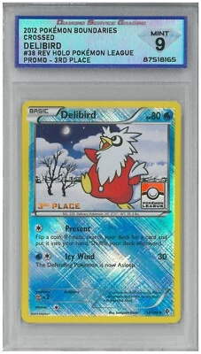 2012 Pokémon Boundaries Crossed DELIBIRD #38/149 League 3rd Place 💎 DSG 9 Mint - Image 1 of 2