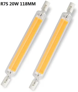 2X 118mm T3 R7s Base Double Ended Flood Light 20W Dimmable For Landscape Light - Picture 1 of 8