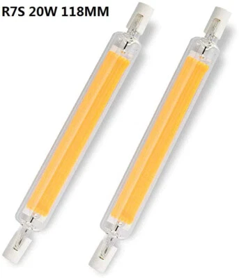 2X 118mm T3 R7s Base Double Ended Flood Light 20W Dimmable For Landscape Light - Image 1 of 4