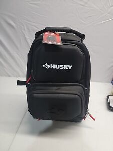 Husky PRO Tool Backpack Polyester Lockable Zippered Top Heavy Duty (40 Pockets)