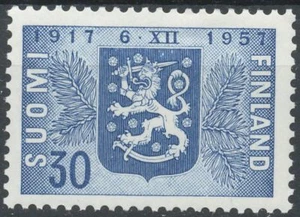 Finland 1957 MNH Stamp - 40th Anniversary of Independent Finland - Coat of Arms - Imagen 1 de 1