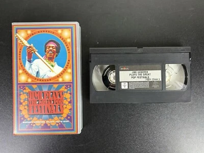 Jimi Hendrix Plays the Great Pop Festivals - VHS - RARE - Woodstock - Monterey - Image 1 of 4