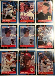 1987 Leaf Donruss 88 MBA Baseball Trading Card Selection (201-300)