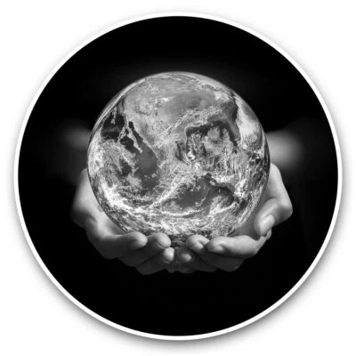 2 x Vinyl Stickers 25cm (bw) - Save the Earth Planet Environment  #42997 - Image 1 of 4