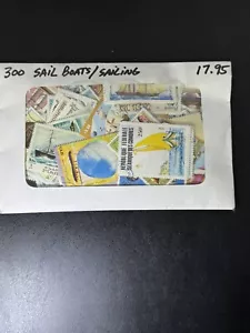 300 Premium World Assortment Used Stamp Collection Featuring Ships & Sailboats - Picture 1 of 3