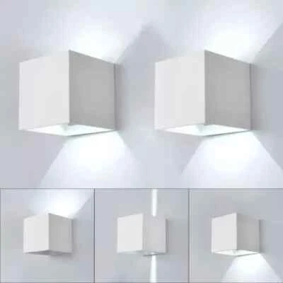 Applique Cubo 6W Led - Faro Faretto Lampada da Parete 3 tipi Luce colore Bianco - Immagine 1 di 4