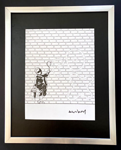 BANKSY + SIGNED " TOX " PRINT FRAMED + BUY IT NOW!