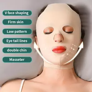 Wiederverwendbare atmungsaktive Anti-Schlankheits-Bandage V Schlaf Face Lifting Maske US HEISS HEISS - Bild 1 von 10