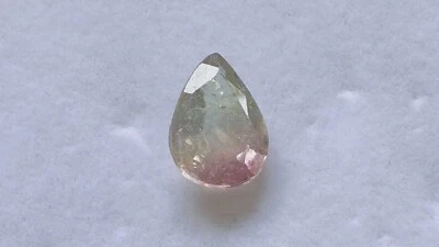 Loose Gemstone Natural Bio Tourmaline Gem Cut Faceted Pear Gemstone FE8 - Image 1 of 4