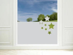 Sichtschutzfolie Sterne Blickdichte Fensterfolie Schlafzimmer Wohnzimmer Glastür - Bild 1 von 8