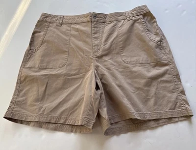 "Pantalones Cortos Chinos Laura Scott Caqui Mezcla Algodón Talla 18 Nuevos Bolsillos 6.5"" Entrepierna" Foto 1 de 4