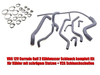 Kühlwasserschläuche für VW Golf 2 Corrado 2.8 VR6 Silikon Kühl Schlauch GRAU - Bild 1 von 4