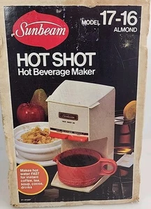 Máquina de bebidas Sunbeam HOT SHOT de colección almendra 17-16 NUEVA CON CAJA - Imagen 1 de 11