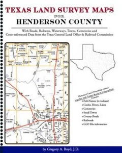 Genealogy Family Maps Cemetery Henderson County Texas Land Survey - Picture 1 of 1