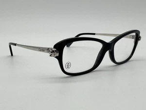 PANTHERE DE CARTIER RECTANGULAR BLACK EYEGLASSES CT0067O NEW 100% GENUINE ~$1370 - Picture 1 of 12