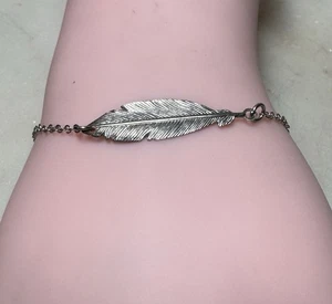 Dyadema 925 Sterling Silver Delicate Feather Bracelet Dainty Jewelry - Picture 1 of 5