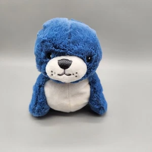 Carters Blue Seal Plush 9" White Beanbag Stuffed Animal Toy Sewn Eyes Sea Life - Picture 1 of 8