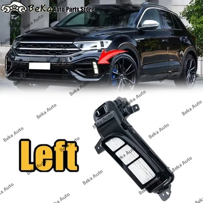 Left LED Daytime Running Light For VW T-ROC Rline R-Line DRL Fog Lamp 8Pin - Image 1 of 4
