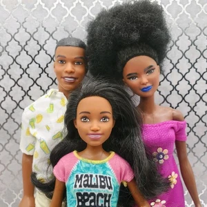 Mattel Barbie AA Doll Lot Family. Skipper, VTG Steven Dad, Afro Blue Lips Mom - Picture 1 of 12