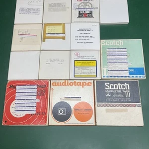 Lot of 14 Mixed / Used Reel to Reel Tapes 7 inch 7-1/2 IPS Various Brands - Imagen 1 de 24